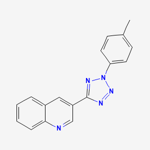 molecular formula C17H13N5 B1256650 3-[2-(4-Methylphenyl)-5-tetrazolyl]quinoline 