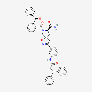(8R)-7-[(2-benzoylphenyl)-oxomethyl]-3-[3-[(1-oxo-3,3-diphenylpropyl)amino]phenyl]-1-oxa-2,7-diazaspiro[4.4]non-2-ene-8-carboxamide