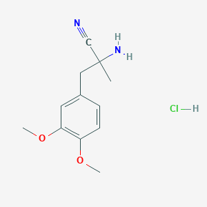 molecular formula C12H17ClN2O2 B125667 2-氨基-3-(3,4-二甲氧基苯基)-2-甲基丙腈盐酸盐 CAS No. 2544-12-9