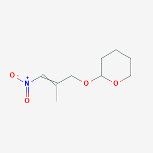 2-[(2-Methyl-3-nitroprop-2-en-1-yl)oxy]oxane