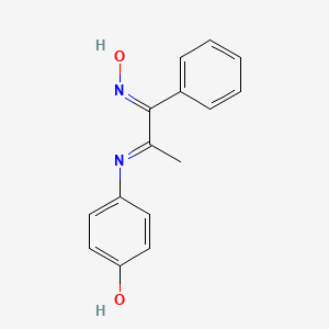 4-[[(1E)-1-hydroxyimino-1-phenylpropan-2-ylidene]amino]phenol