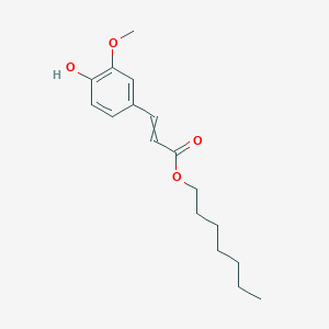 Heptyl 3-(4-hydroxy-3-methoxyphenyl)prop-2-enoate