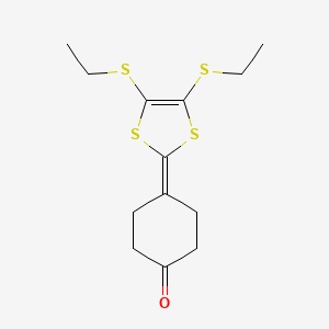 4-[4,5-Bis(ethylsulfanyl)-2H-1,3-dithiol-2-ylidene]cyclohexan-1-one