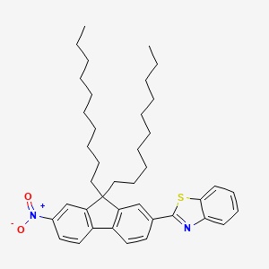 B12566987 Benzothiazole, 2-(9,9-didecyl-7-nitro-9H-fluoren-2-yl)- CAS No. 262607-33-0