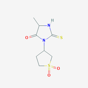 molecular formula C8H12N2O3S2 B1256700 3-(1,1-Dioxothiolan-3-yl)-5-methyl-2-sulfanylideneimidazolidin-4-one 