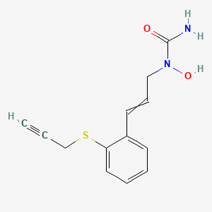 N-Hydroxy-N-(3-{2-[(prop-2-yn-1-yl)sulfanyl]phenyl}prop-2-en-1-yl)urea