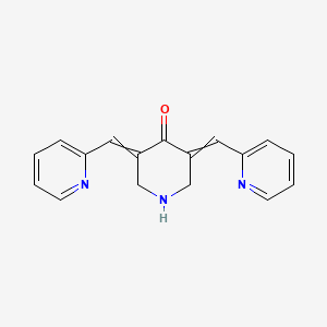 molecular formula C17H15N3O B1256726 3,5-Bis(2-pyridylmethylene)-4-piperidone 