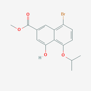 2-Naphthalenecarboxylic acid, 8-bromo-4-hydroxy-5-(1-methylethoxy)-, methyl ester