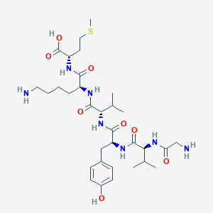 Glycyl-L-valyl-L-tyrosyl-L-valyl-L-lysyl-L-methionine