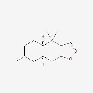 molecular formula C15H20O B12567374 Naphtho[2,3-b]furan, 4,4a,5,8,8a,9-hexahydro-4,4,7-trimethyl-, cis- CAS No. 184759-57-7