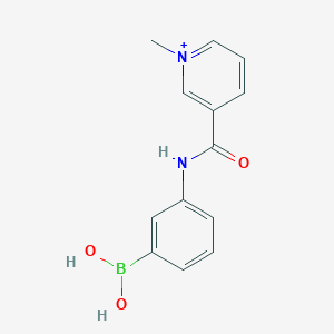 3-[(3-Boronophenyl)carbamoyl]-1-methylpyridin-1-ium