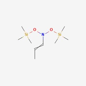 molecular formula C9H23NO2Si2 B12567401 N,N-Bis[(trimethylsilyl)oxy]prop-1-en-1-amine CAS No. 204773-85-3