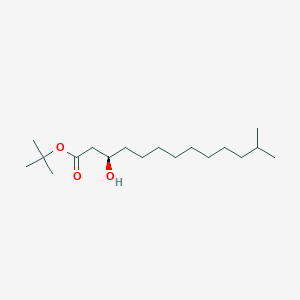 molecular formula C18H36O3 B12567404 tert-butyl (3R)-3-hydroxy-12-methyltridecanoate CAS No. 192822-91-6