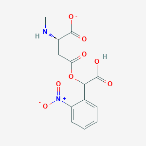 molecular formula C13H13N2O8- B12567417 (2S)-4-[Carboxy(2-nitrophenyl)methoxy]-2-(methylamino)-4-oxobutanoate CAS No. 191475-86-2