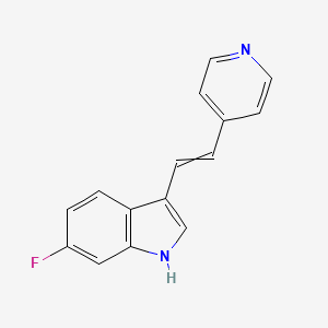 6-Fluoro-3-[2-(pyridin-4-yl)ethenyl]-1H-indole