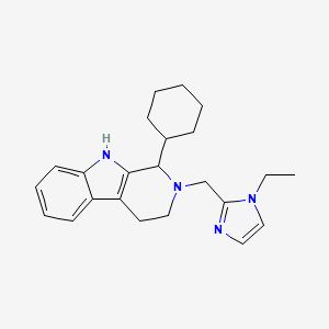 1-Cyclohexyl-2-[(1-ethyl-2-imidazolyl)methyl]-1,3,4,9-tetrahydropyrido[3,4-b]indole
