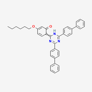 6-[4,6-Di([1,1'-biphenyl]-4-yl)-1,3,5-triazin-2(1H)-ylidene]-3-(hexyloxy)cyclohexa-2,4-dien-1-one