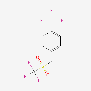 1-[(Trifluoromethanesulfonyl)methyl]-4-(trifluoromethyl)benzene