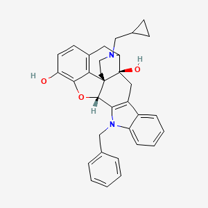 molecular formula C33H32N2O3 B1256750 (1S,2S,13R)-11-benzyl-22-(cyclopropylmethyl)-14-oxa-11,22-diazaheptacyclo[13.9.1.01,13.02,21.04,12.05,10.019,25]pentacosa-4(12),5,7,9,15,17,19(25)-heptaene-2,16-diol 