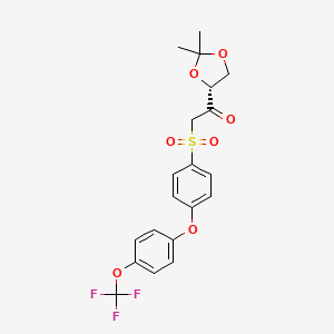 1-[(4R)-2,2-dimethyl-1,3-dioxolan-4-yl]-2-[4-[4-(trifluoromethoxy)phenoxy]phenyl]sulfonylethanone