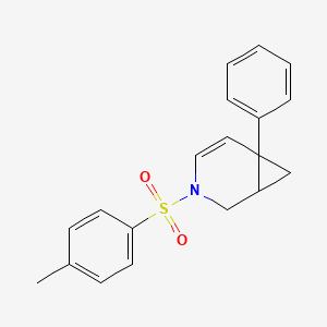 molecular formula C19H19NO2S B12567520 3-(4-Methylbenzene-1-sulfonyl)-6-phenyl-3-azabicyclo[4.1.0]hept-4-ene CAS No. 292607-22-8