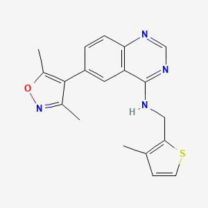 6-(3,5-dimethyl-4-isoxazolyl)-N-[(3-methyl-2-thiophenyl)methyl]-4-quinazolinamine