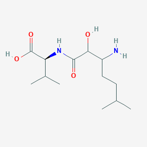 molecular formula C13H26N2O4 B12567544 N-(3-Amino-2-hydroxy-6-methylheptanoyl)-L-valine CAS No. 185319-73-7