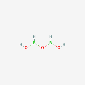 molecular formula B2H4O3 B1256756 (HO)BH-O-BH(OH) 