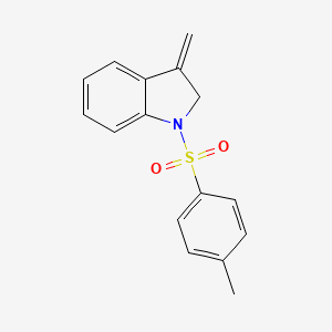 molecular formula C16H15NO2S B12567575 1H-Indole, 2,3-dihydro-3-methylene-1-[(4-methylphenyl)sulfonyl]- CAS No. 177763-08-5