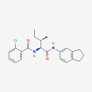 N~2~-(2-Chlorobenzoyl)-N-(2,3-dihydro-1H-inden-5-yl)isoleucinamide