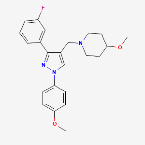 molecular formula C23H26FN3O2 B1256761 1-[[3-(3-Fluorophenyl)-1-(4-methoxyphenyl)-4-pyrazolyl]methyl]-4-methoxypiperidine 