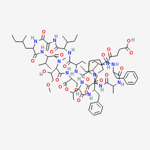 molecular formula C77H114N14O21S B1256764 Vitilevuamide 