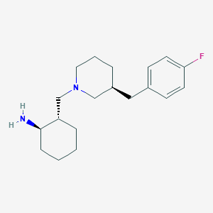 (1R,2S)-2-[[(3S)-3-[(4-fluorophenyl)methyl]piperidin-1-yl]methyl]cyclohexan-1-amine