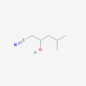 molecular formula C7H13NO B12567664 3-Hydroxy-5-methylhexanenitrile CAS No. 600735-68-0