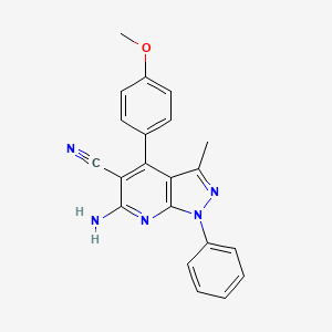 6-amino-4-(4-methoxyphenyl)-3-methyl-1-phenyl-1H-pyrazolo[3,4-b]pyridine-5-carbonitrile