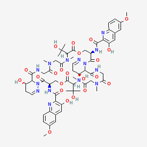 molecular formula C60H74N14O22 B1256770 Antibiotic BBM 928C CAS No. 76110-01-5