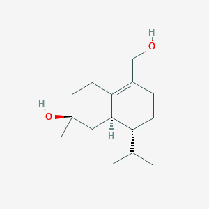 molecular formula C15H26O2 B1256793 4beta,14-dihydroxy-6alpha,7beta-H-1(10)-cadinene 