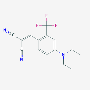 {[4-(Diethylamino)-2-(trifluoromethyl)phenyl]methylidene}propanedinitrile