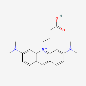 molecular formula C21H26N3O2+ B1256810 10-(3-Carboxypropyl)-3,6-bis(dimethylamino)acridinium 