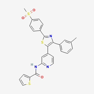 N-[4-[4-(3-Methylphenyl)-2-(4-methylsulfonylphenyl)-1,3-thiazol-5-YL]-2-pyridyl]-2-thiophenecarboxamide