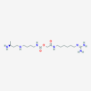 Carbamic acid, [4-[[(3S)-3-aminobutyl]amino]butyl]-, 2-[[6-[(aminoiminomethyl)amino]hexyl]amino]-2-oxoethyl ester