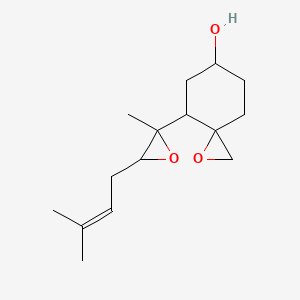 4-[2-Methyl-3-(3-methylbut-2-en-1-yl)oxiran-2-yl]-1-oxaspiro[2.5]octan-6-ol