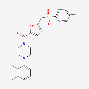 [4-(2,3-Dimethylphenyl)-1-piperazinyl]-[5-[(4-methylphenyl)sulfonylmethyl]-2-furanyl]methanone