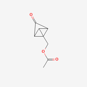 molecular formula C8H8O3 B12568256 (3-Oxotricyclo[2.1.0.0~2,5~]pentan-1-yl)methyl acetate CAS No. 573715-00-1