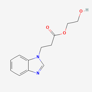 molecular formula C12H14N2O3 B12568350 2-Hydroxyethyl 3-(1H-benzimidazol-1-yl)propanoate CAS No. 194231-20-4