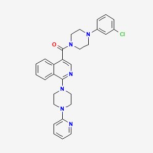 [4-(3-Chlorophenyl)-1-piperazinyl]-[1-[4-(2-pyridinyl)-1-piperazinyl]-4-isoquinolinyl]methanone