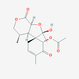 molecular formula C17H22O7 B125685 [(1'S,2R,3S,3aR,4S,7aS)-2-羟基-2,3',4-三甲基-2',7-二氧代螺[3a,4,5,7a-四氢呋喃[2,3-c]吡喃-3,6'-环己-3-烯]-1'-基]乙酸酯 CAS No. 486430-93-7