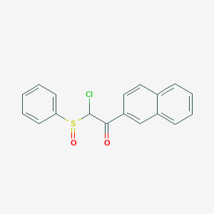 molecular formula C18H13ClO2S B12568572 2-(Benzenesulfinyl)-2-chloro-1-(naphthalen-2-yl)ethan-1-one CAS No. 162147-96-8