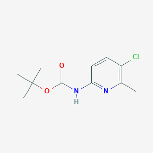 molecular formula C11H15ClN2O2 B12568575 tert-Butyl (5-chloro-6-methylpyridin-2-yl)carbamate CAS No. 582308-82-5