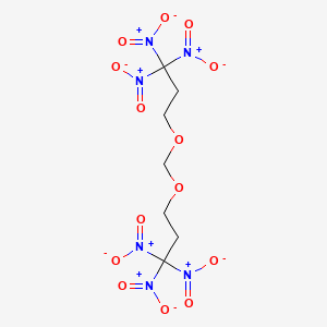 molecular formula C7H10N6O14 B12568598 1,1,1-Trinitro-3-[(3,3,3-trinitropropoxy)methoxy]propane CAS No. 200443-65-8